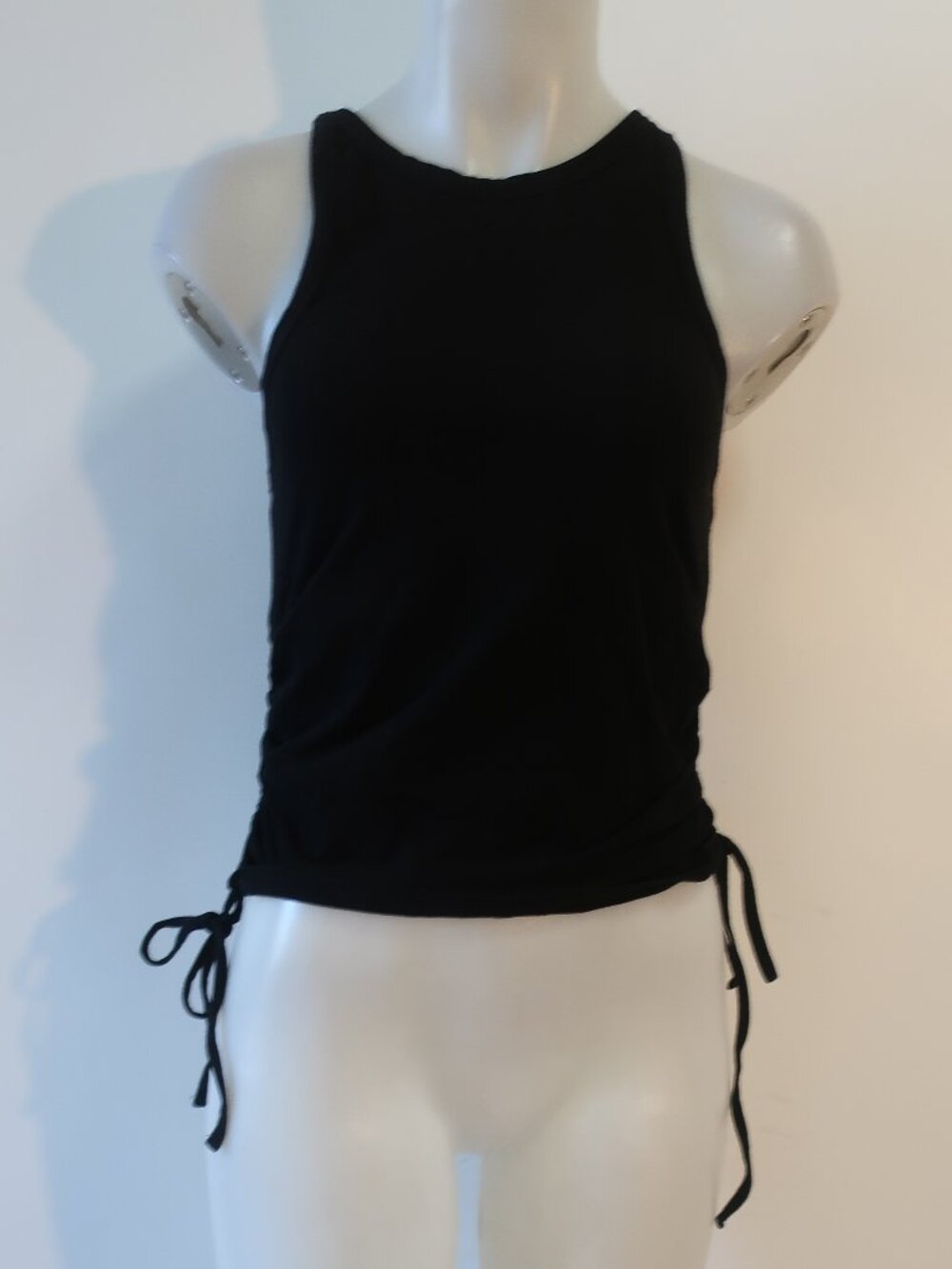Womens The Range Black (Item- 152) Side Drawstring Ties Sleeveless Tank Top S
